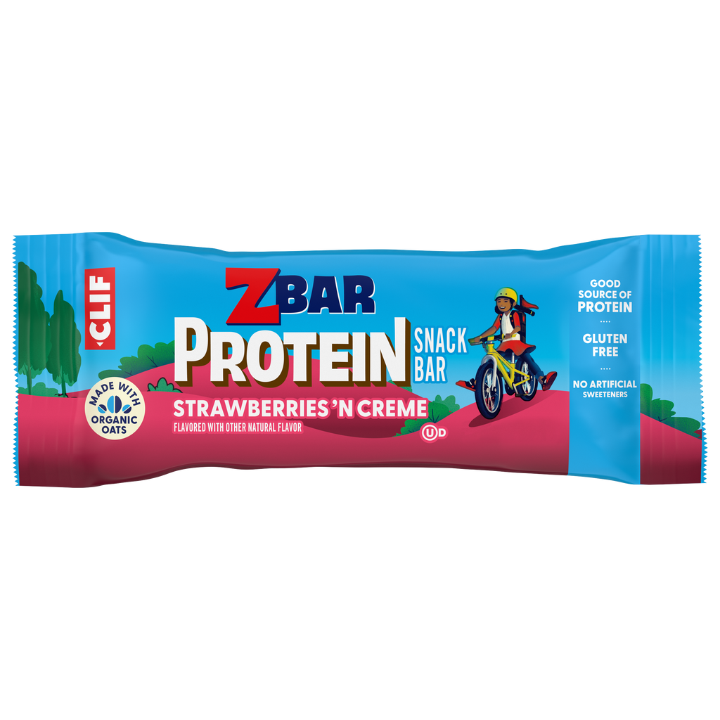Zbar Protein Strawberries 'N Creme Crispy Snack Bars, Gluten Free Protein Bars