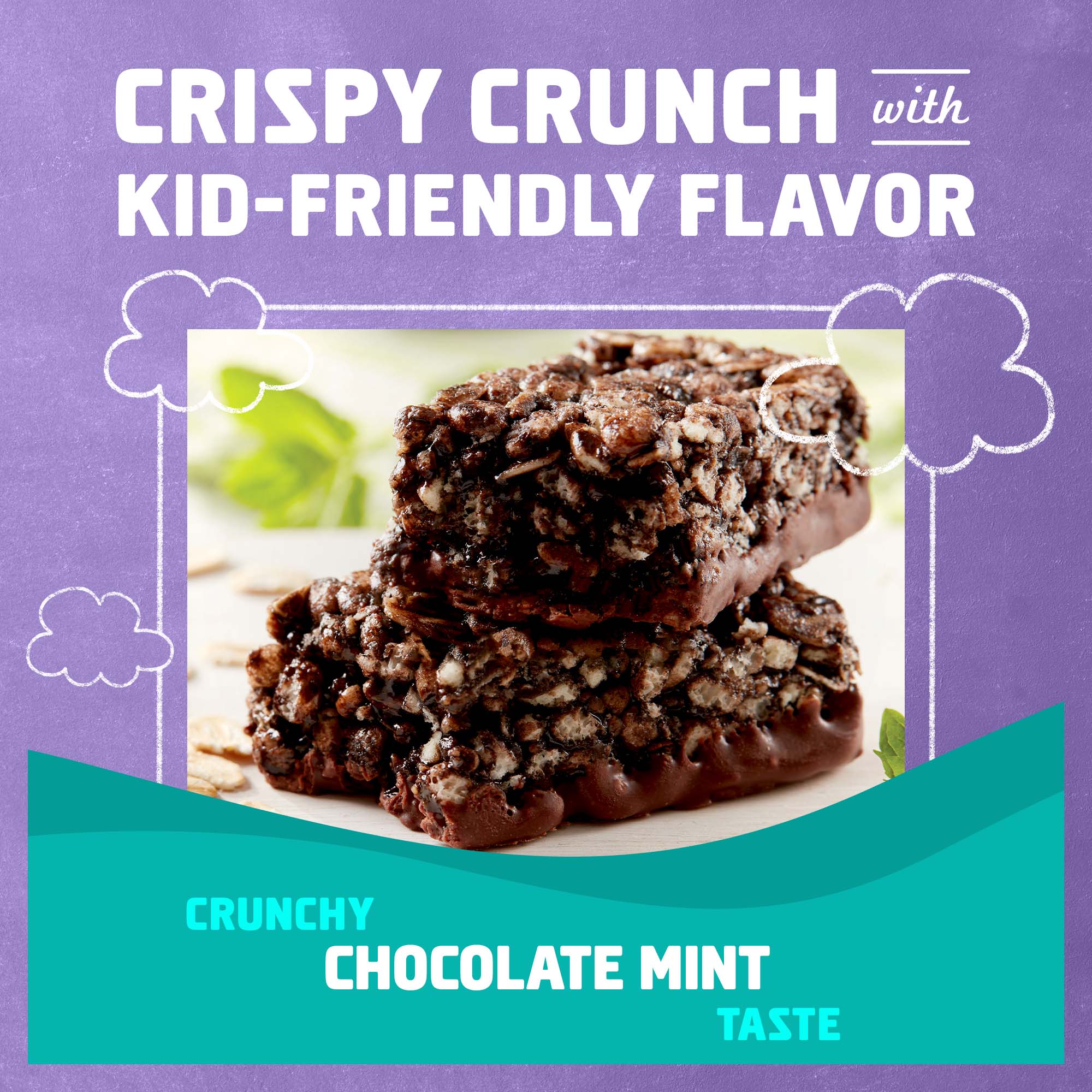 Zbar Protein Chocolate Flavored Mint Crispy Snack Bars, Gluten Free Protein Bars