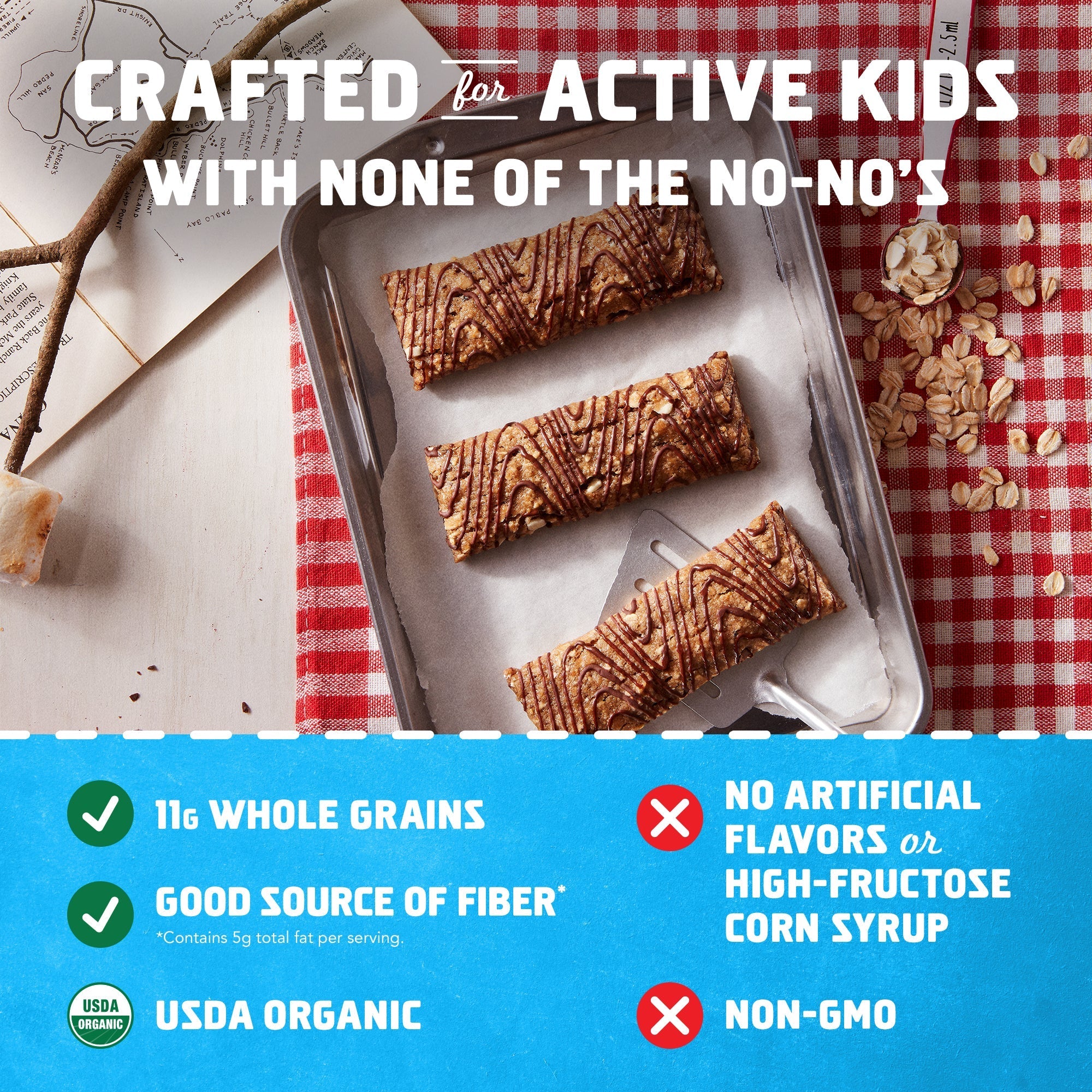 Zbar S'mores Soft-Baked Energy Snack Bars, Organic Granola Bars