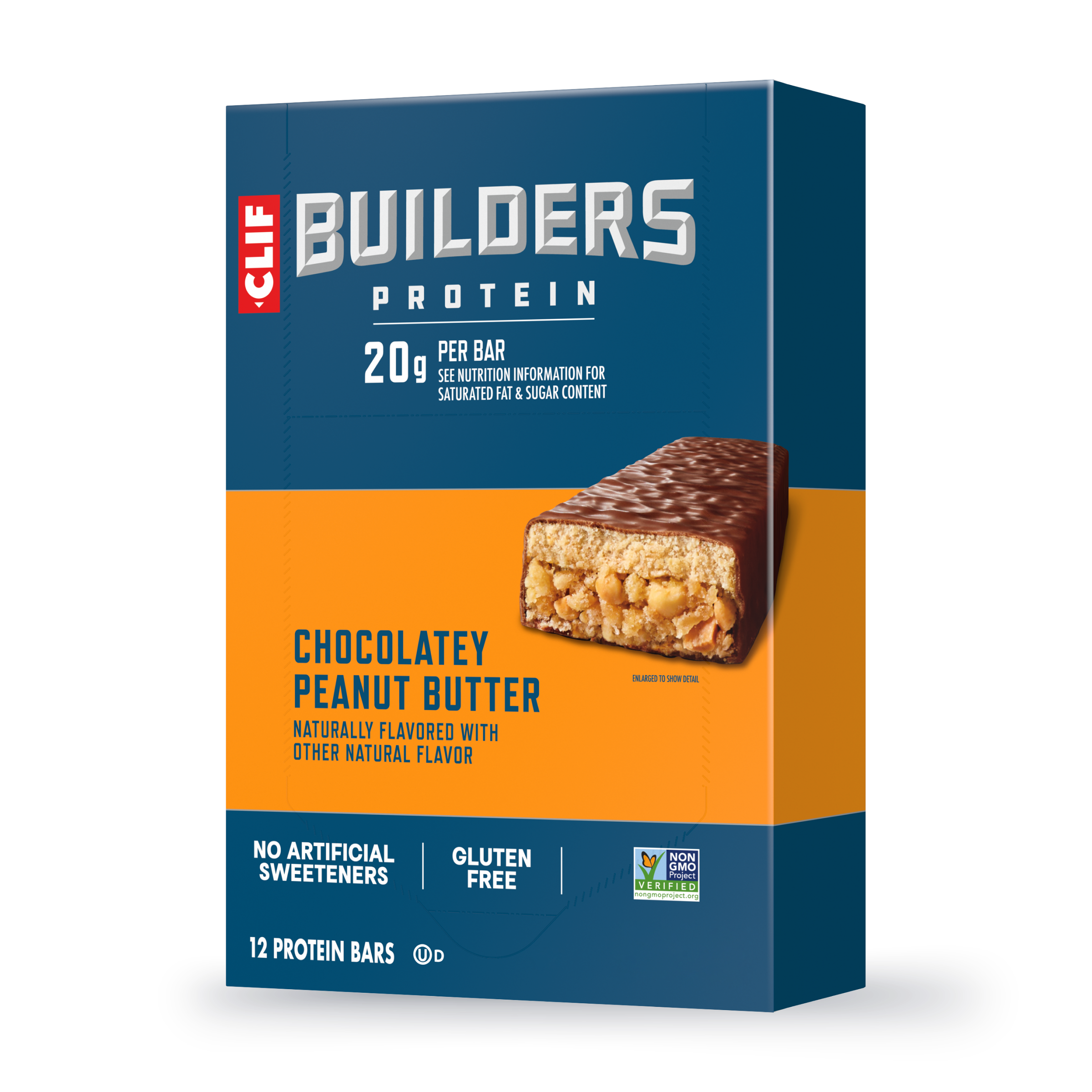 CLIF BUILDERS Chocolatey Peanut Butter Plant Based Protein Bars
