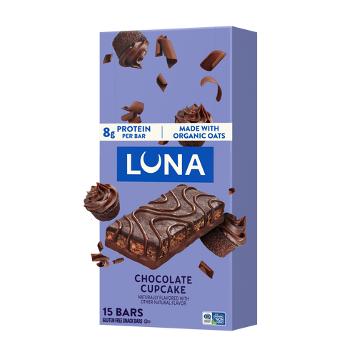 LUNA Bar Chocolate Cupcake Flavor Gluten Free Snack Bar