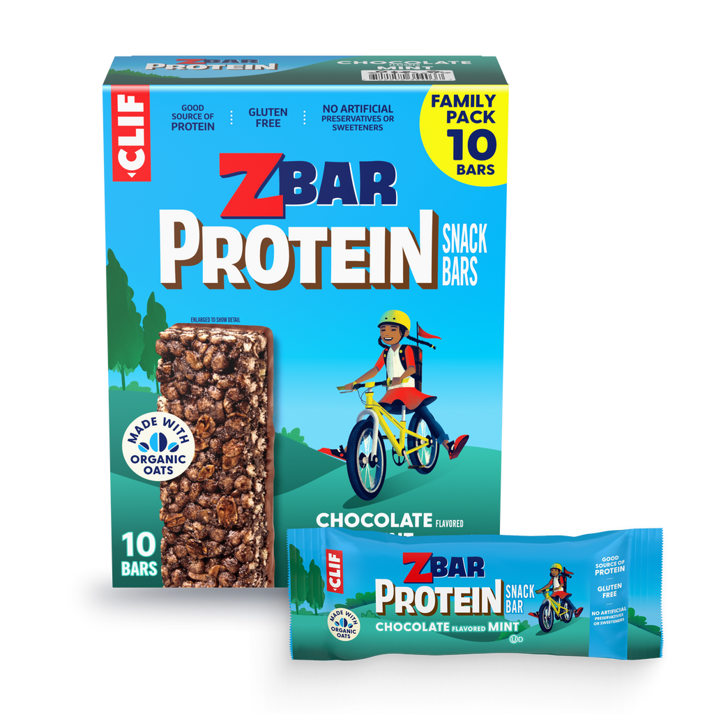 Zbar Protein Chocolate Flavored Mint Crispy Snack Bars, Gluten Free Protein Bars