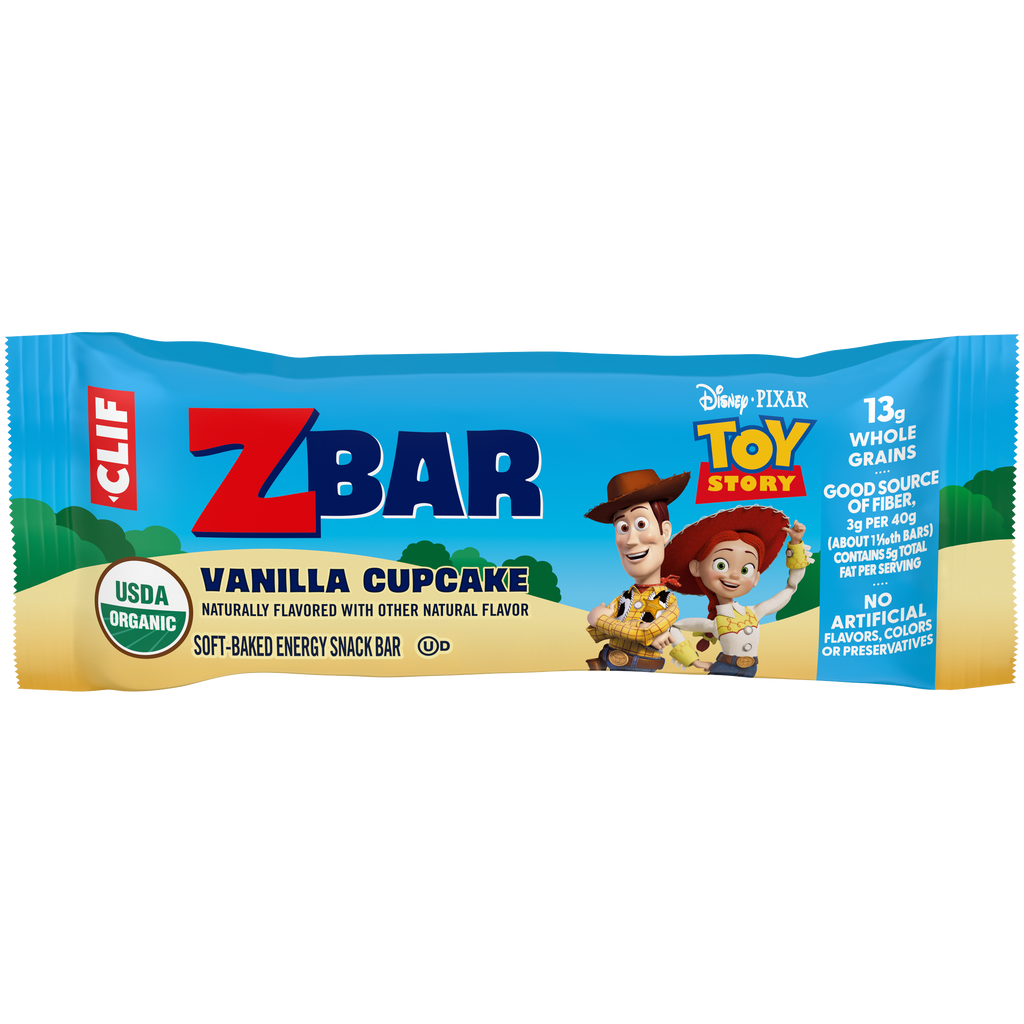 Zbar Toy Story - Vanilla Cupcake - Soft-Baked Energy Snack Bars - Non-GMO - 13g Whole Grains - USDA Organic Granola Bars (6 Pack)